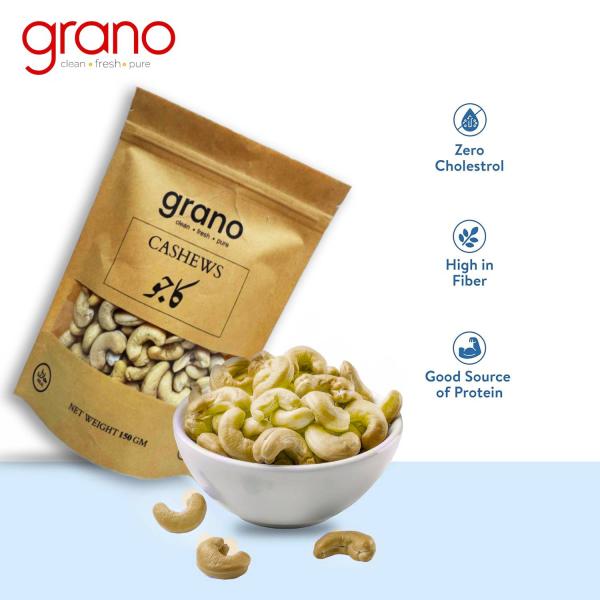 GranoFoods 100% Organic Cashews – Creamy, Nutritious, and Deliciously Fresh