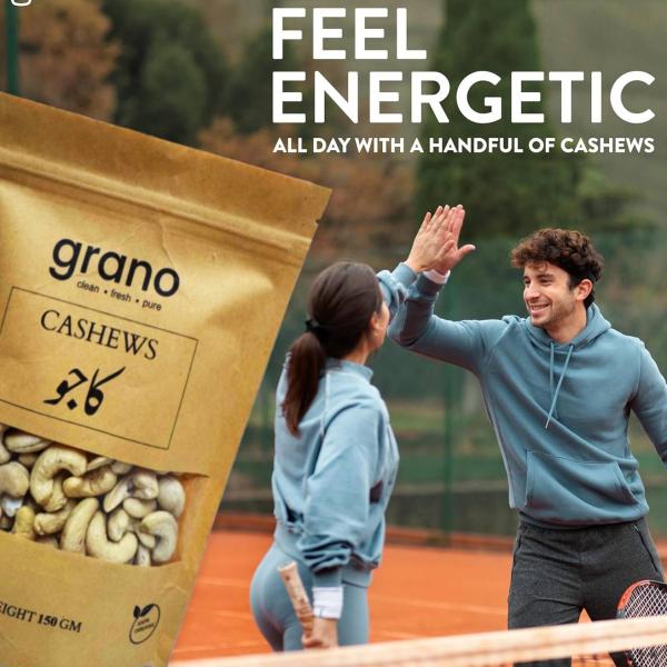GranoFoods 100% Organic Cashews – Creamy, Nutritious, and Deliciously Fresh
